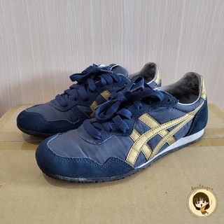 ส่งต่อ รองเท้าผ้าใบมือสอง ONITSUKA TIGER รองเท้าผ้าใบผู้หญิง สีน้ำเงิน เบอร์ 36 สภาพใช้งาน