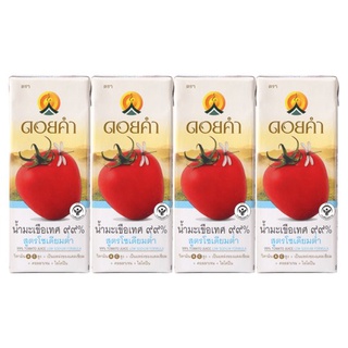 ถูกที่สุด✅ ดอยคำ น้ำมะเขือเทศ 99% สูตรโซเดียมต่ำ 200มล. x 4 กล่อง Doi Kham 99% Low Sodium Formula Tomato Juice 200ml x 4