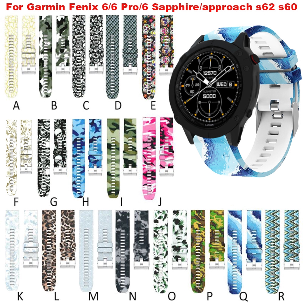 Quick Release Watch Band for Garmin Fenix 6/6 Pro/6 Sapphire/Garmin instinct/Approach S62 S60 Silicone Strap Wristband 22mm