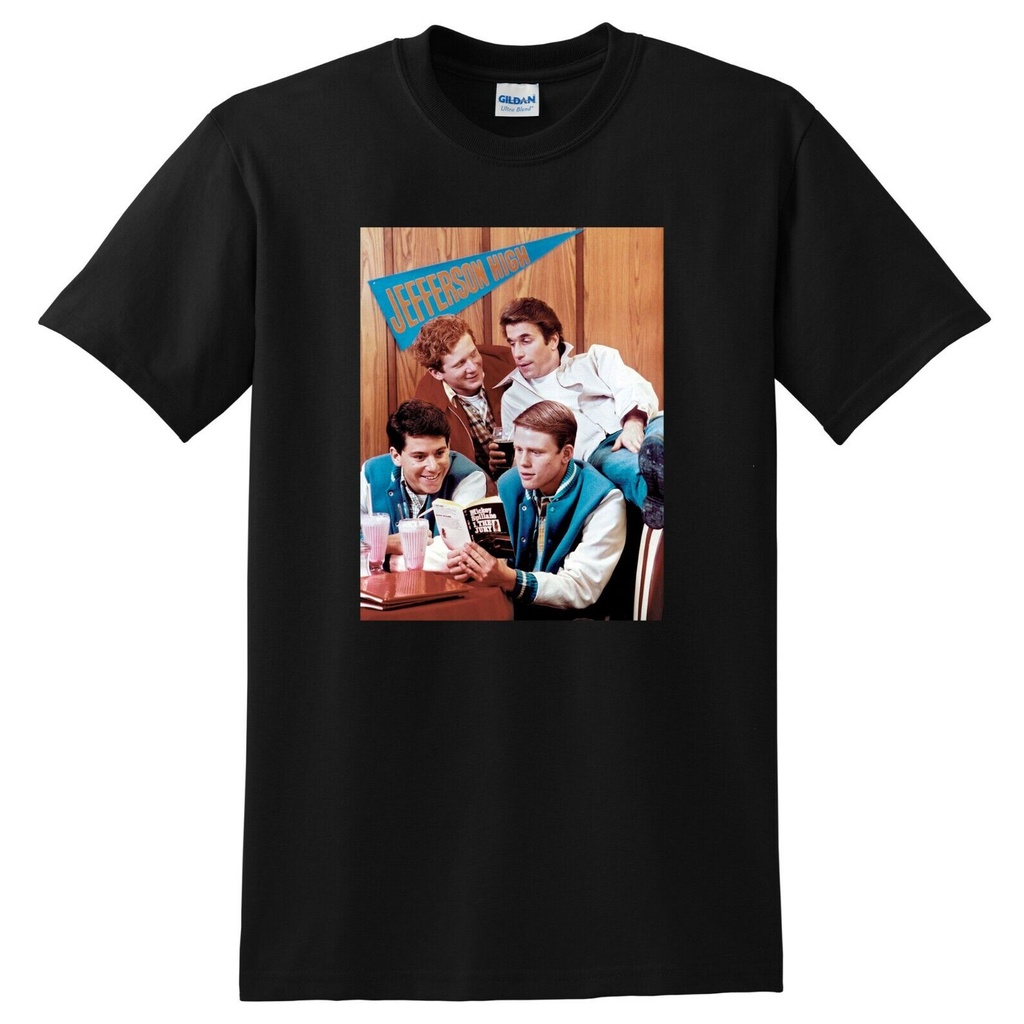 เสื้อยืดโปสเตอร์ภาพถ่าย Happy Days Fonz Ron Howard Cast