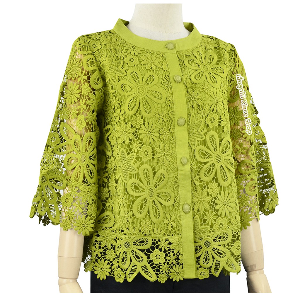 KLACES - เสื้อลูกไม้ OKI01 ยี่ห้อ In Ka Oil ลินินแท้ 100% ทรงเอ ไซด์ 38, 40, 42, 44, 46
