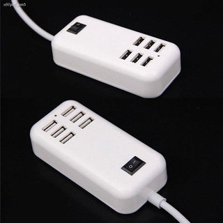 ที่ชาร์จโทรศัพท์มือถือ ยาว150cm รูละ1A ทั้งหมด 6A 5V 6A 220V 6-Port USB Smart Socket