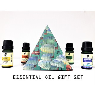 Essential Oil Gift Set (4 Scents) ชุดของขวัญสำหรับคนพิเศษ (คละ 4 กลิ่น) - Gift Set น้ำมันหอมระเหยแท้ 100% คละกลิ่น
