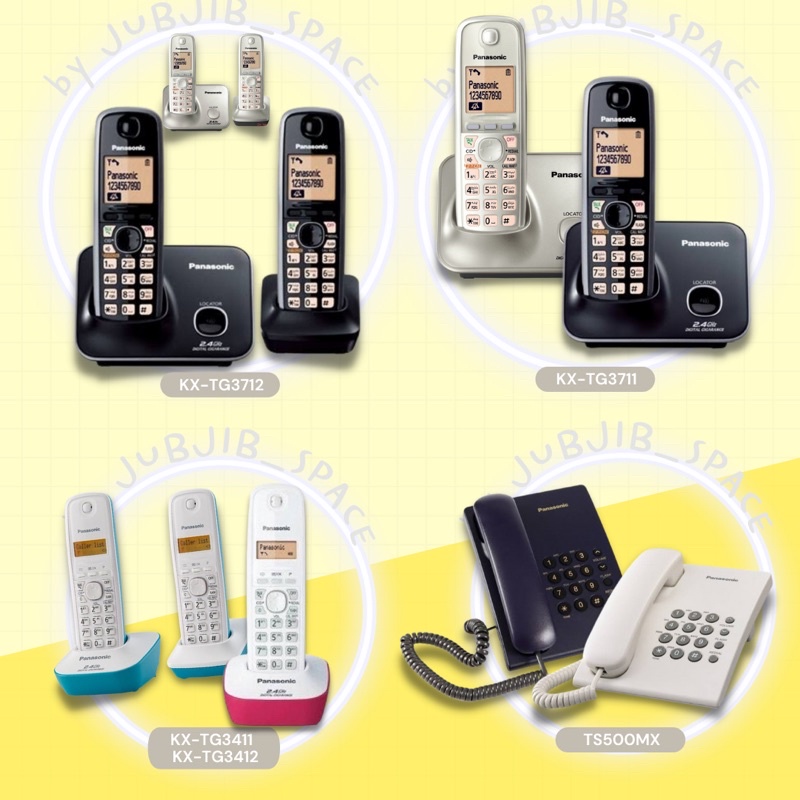 📞โทรศัพท์ PANASONIC KX-TG3712 KX-TG3711 KX-TG3611 KX-TG3600 KX-TG3412 KX-TG3411 KX-TS500MX