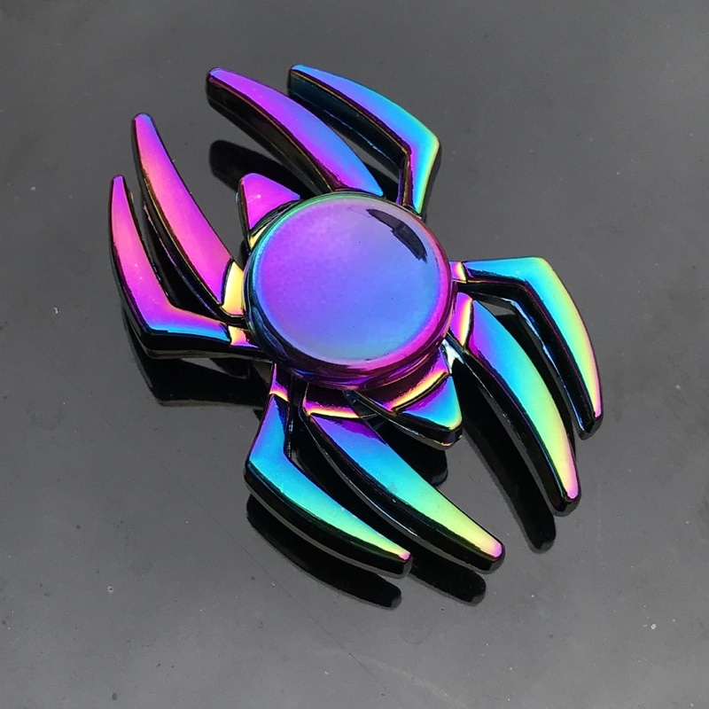 ของเล่น Finger Spinner โลหะ คลายเครียด ลายดอกไม้ หอคอย แมงมุม ความวิตกกังวล