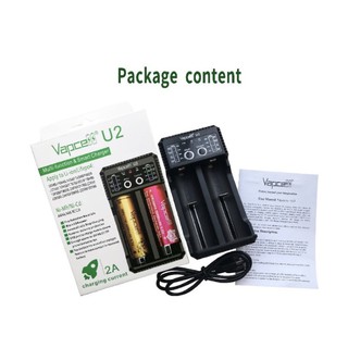 Vapcell U2 เครื่องชาร์จถ่านอัตโนมัติ ของแท้