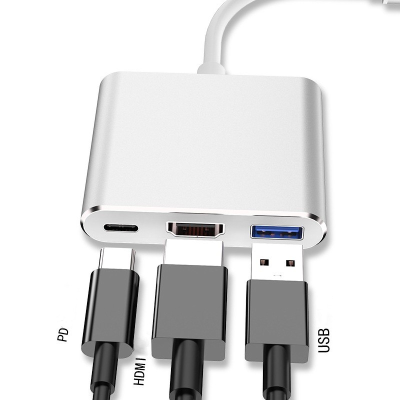 3In1 แปลง Type C to HDMI+USB3.0+PD พร้อมส่ง จากไทย - รูปที่ 2