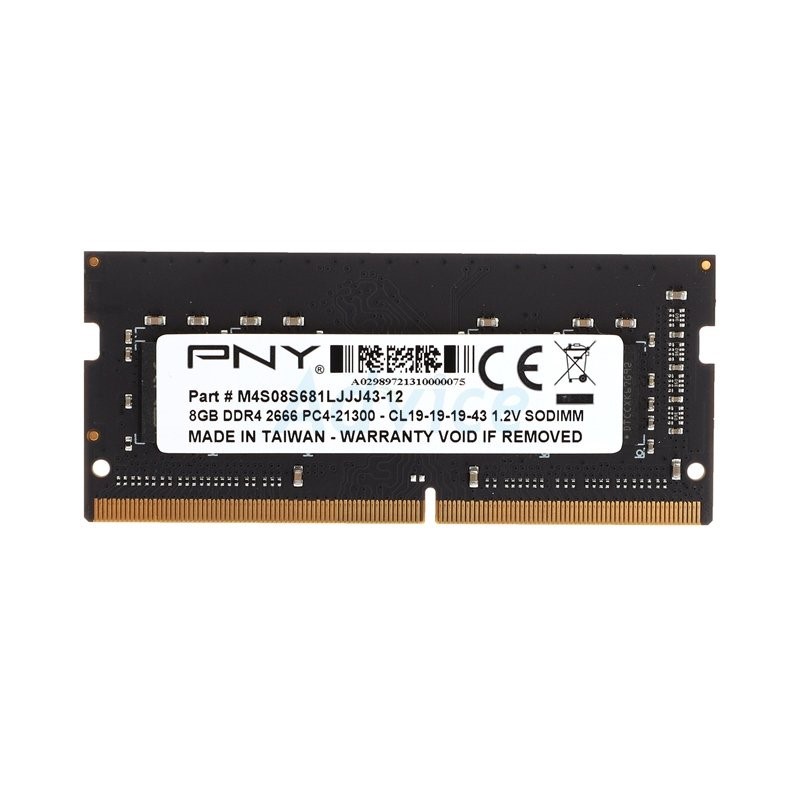 RAM DDR4(2666, NB) 8GB PNY แรมสำหรับโน๊ตบุ๊คประกัน LT.