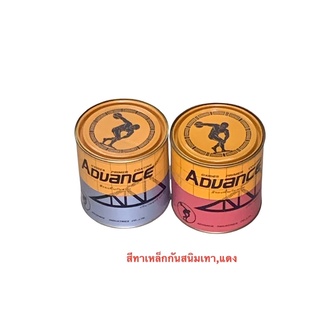 สีทารองพื้นกันสนิมเหล็ก (สีเทา/สีแดง) Advance 0.8 ลิตร