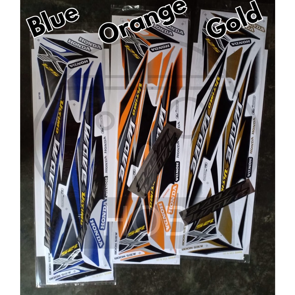 Honda Wave 125X W125X Ultimo Edition Body Sticker Stripe - Strike Stiker