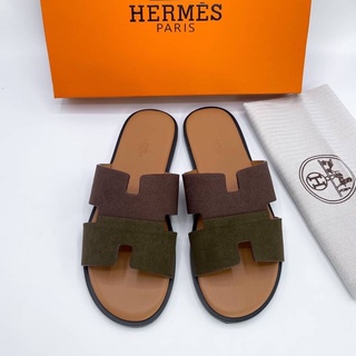 รองเท้าแตะ Hermès Izmir Sandal รองเท้าผู้ชายแบบสวม หนังแท้💯