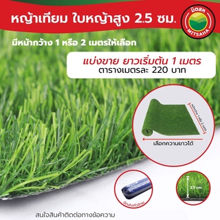 หญ้าเทียม มิตสห สูง2.5ซม.ตรม.ละ250บาท เขียวล้วน หน้ากว้าง1หรือ2เมตร สั่งตัดได้ ยาวเริ่มต้น1เมตรMitsahaArtificialGrass