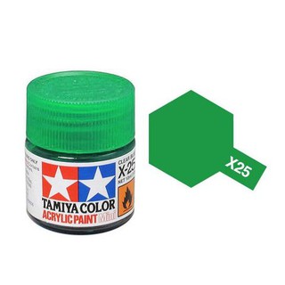 สีสูตรน้ำทามิย่า Tamiya Acrylic X25 Clear Green 10ml