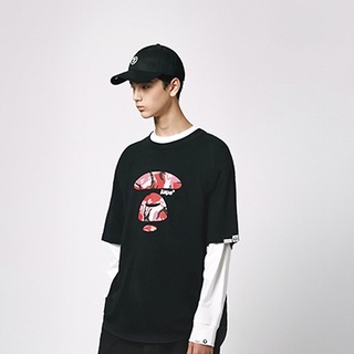 เสื้อยืดผ้าฝ้ายพิมพ์ลายแฟชั่นAape เสื้อยืดคอกลม แขนสั้น พิมพ์ลายตัวอักษร ape face ฤดูใบไม้ร่วง และฤดูหนาว สําหรับผู้ชาย