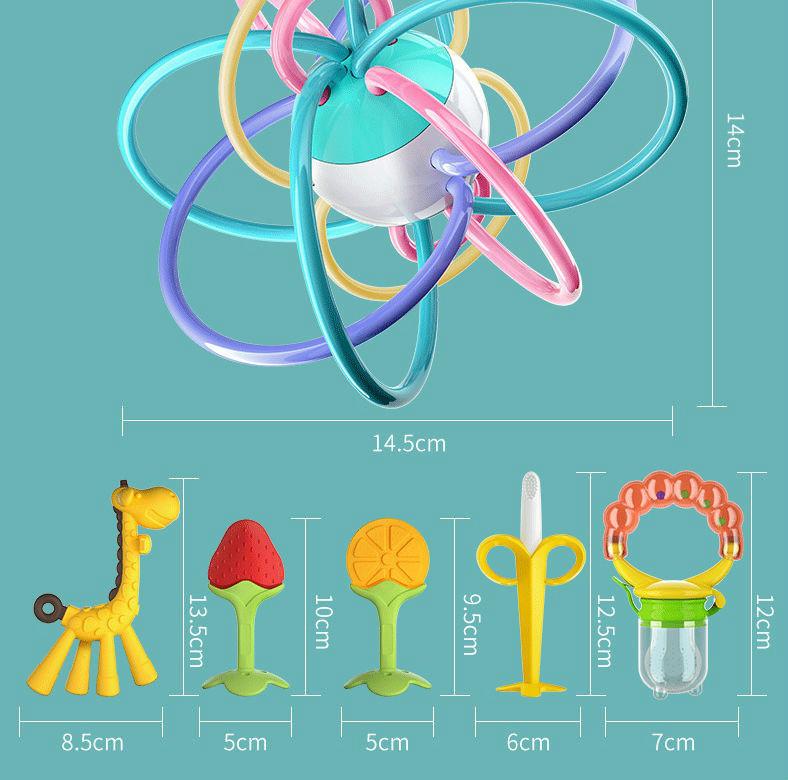 ทารก เพลงผักและผลไม้ ซิลิโคน อาหารเสริม กัดกัดเพลง Teethers ฟัน