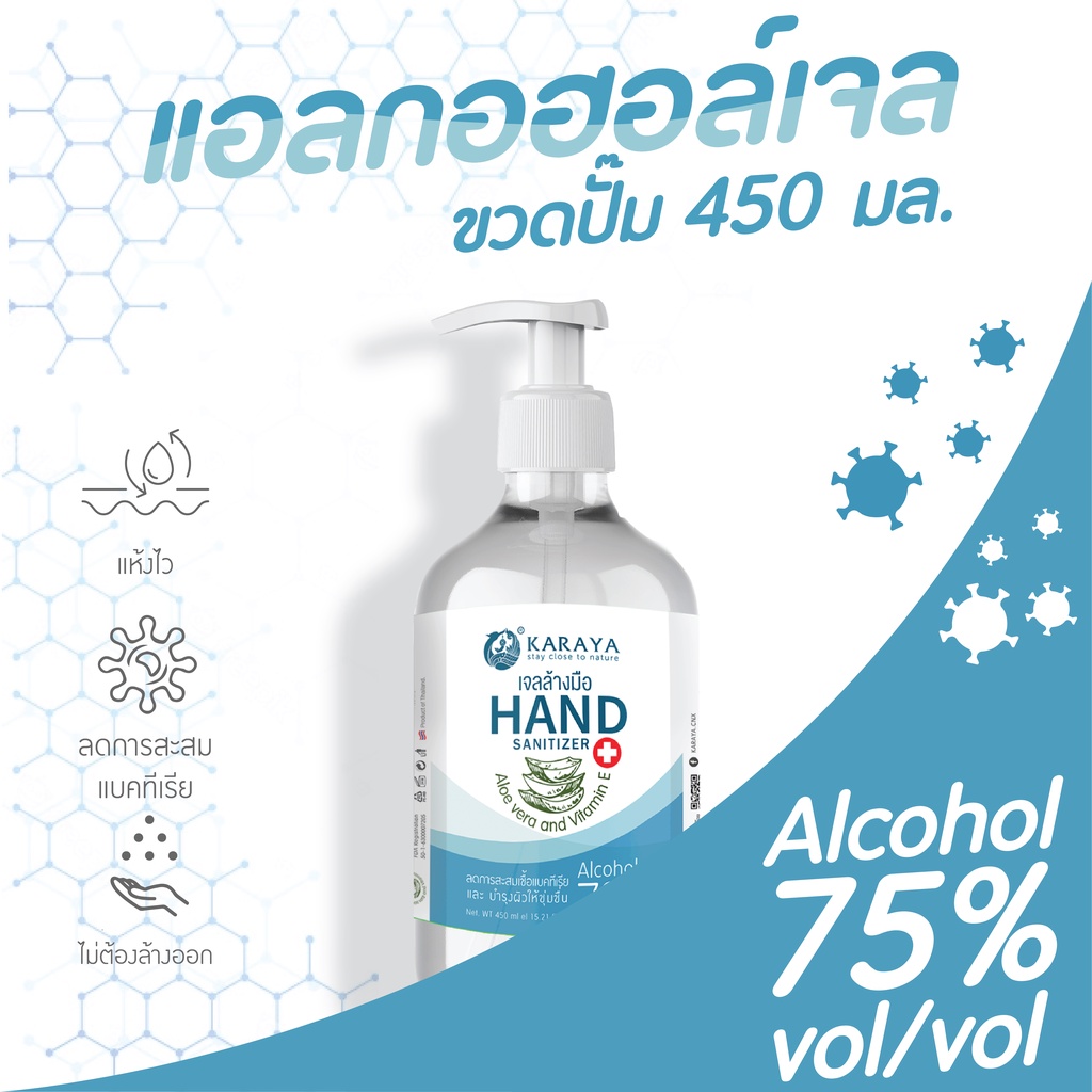 เจลล้างมือแอลกอฮอล์​ 500​ ml