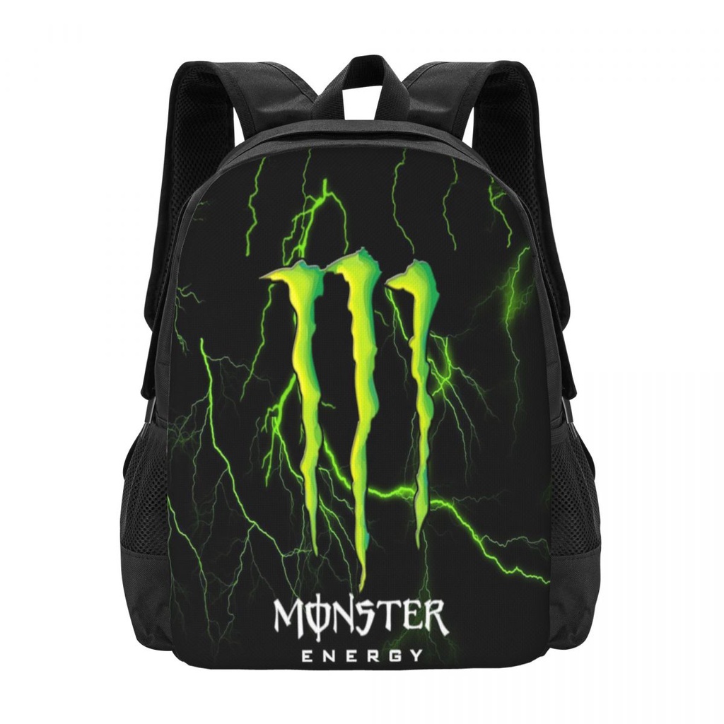 Monster Energy Drink Logo กระเป๋าเป้สะพายหลัง กระเป๋านักเรียน ใส่แล็ปท็อป เหมาะกับการเดินทาง สไตล์นักธุรกิจ