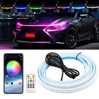 ไฟวิ่งกลางวัน RGB DRL, ไฟแวดล้อมในรถยนต์, ไฟตกแต่ง, แถบ LED กันน้ำ, APP Control