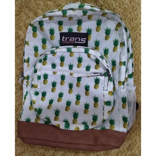 กระเป๋าเป้ TRANS JANSPORT ขนาด17*13" ขนาดใหญ่ ลายสับปะรด ของแท้100% แถมจัดส่งฟรีค่ะ