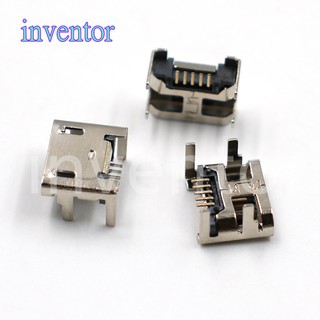 อุปกรณ์เชื่อมต่อ Micro Usb 5 Pin Seat Jack Micro Usb Dip4 10 ชิ้นสําหรับโทรศัพท์มือถือ