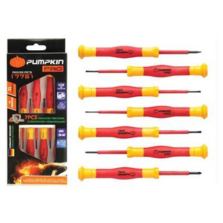 ชุดไขควงจิ๋ว (7 ตัว/ชุด) พัมคินVDE-PS7S Mini screwdriver set (7 pcs / set) Pumpkin VDE-PS7S