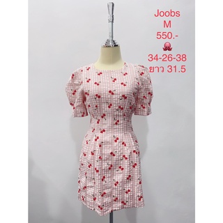 เดรสสั้นผ้าพิมพ์ลายเชอรี่ JOOBS SIZE M