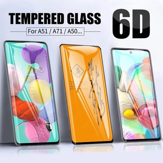 ฟิล์มกระจกนิรภัยกันรอยหน้าจอ 6D สําหรับ Samsung Galaxy A12 A02s A11 A21S A31 A51 A71 M31 M51 A32 A52 A72 A10S A20S A30S A50S A70S