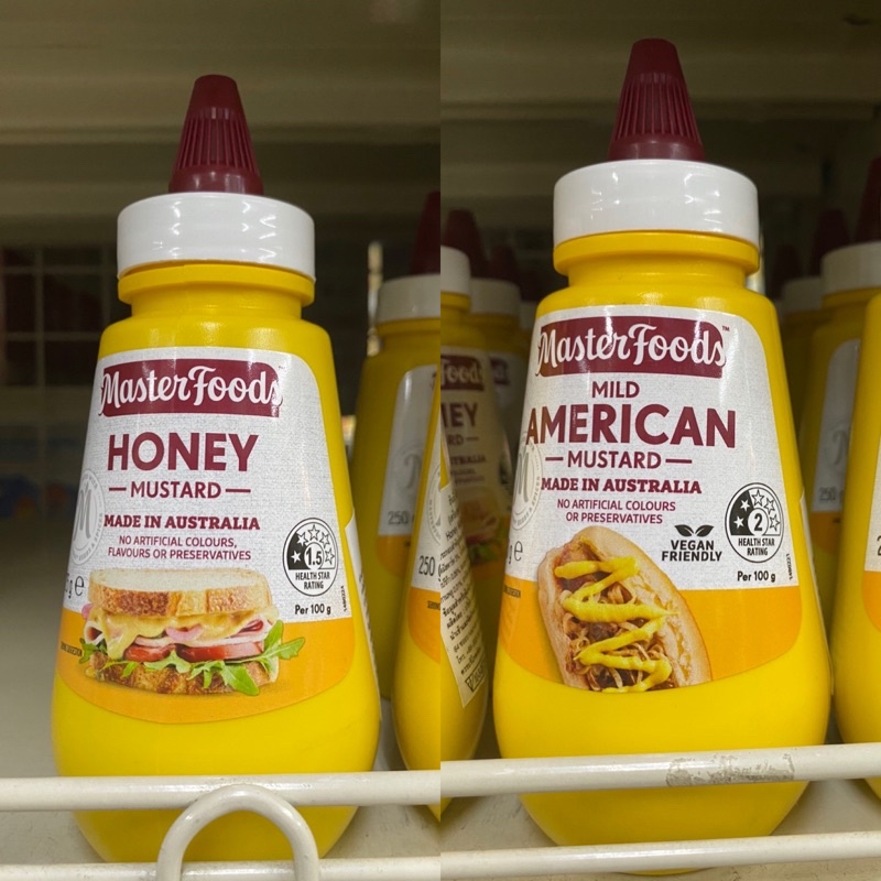 Master foods Mustard 275 G. มัสตาร์ด ซอสมัสตาร์ด ตรา มาสเตอร์ฟู้ดส์ Honey Mustard / Mild American