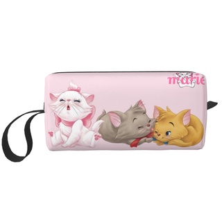 Disney Marie Cat กระเป๋าเดินทาง กระเป๋าเครื่องสําอาง แบบพกพา สําหรับผู้หญิง