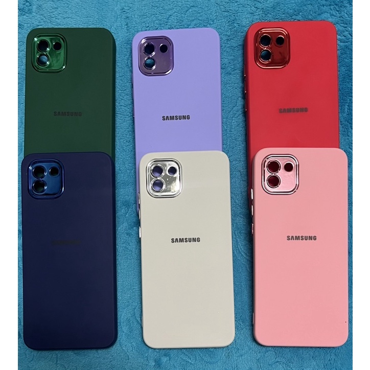 Samsung A53 A51 A71 A22(5G) A73 A13(4g) เคสกำมะหยี่ขอบกล้องโครเมี่ยม ด้านหลังโลโก้ สินค้ามีพร้อมส่ง
