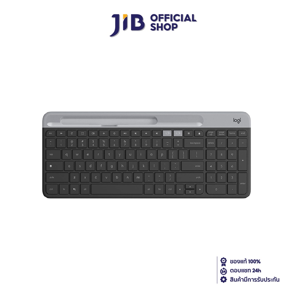 WIRELESS KEYBOARD (คีย์บอร์ดไร้สาย) LOGITECH K580 SLIM MULTI-DEVICE WIRELESS KEYBOARD (GRAPHITE) (EN