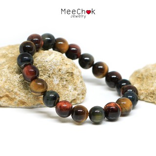 หินไทเกอร์อายส์ 3 สี สามทหารเสือ Three Color Tigers Eye 10 มิล หินแห่งความร่ำรวย หินมงคล By.Meechok