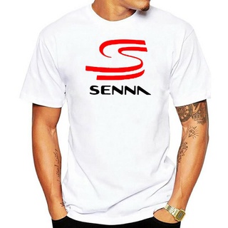 GILDAN เสื้อยืด พิมพ์ลาย Legend Ayrton Senna Racing Whiteless เข้ากับทุกการแต่งกาย ของขวัญวันฮาโลวีน สําหรับผู้ชายS-5XL