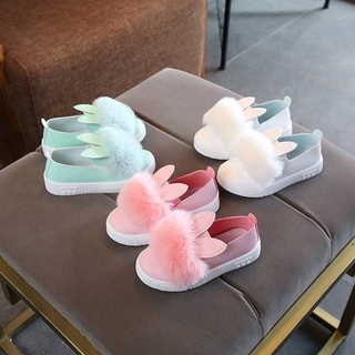 Little Bunny Shoes รองเท้าสำหรับลูกสาว ประดับด้วยขนมุ้งมิ้ง