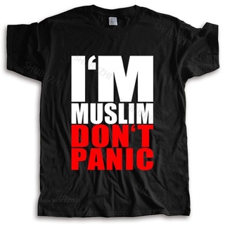 ขายดี!เสื้อยืดผ้าฝ้าย พิมพ์ลาย I AM MUSLIM DO NOT PANIC II - Islam Moslem แฟชั่นฤดูร้อน สําหรับผู้ชายS-5XL