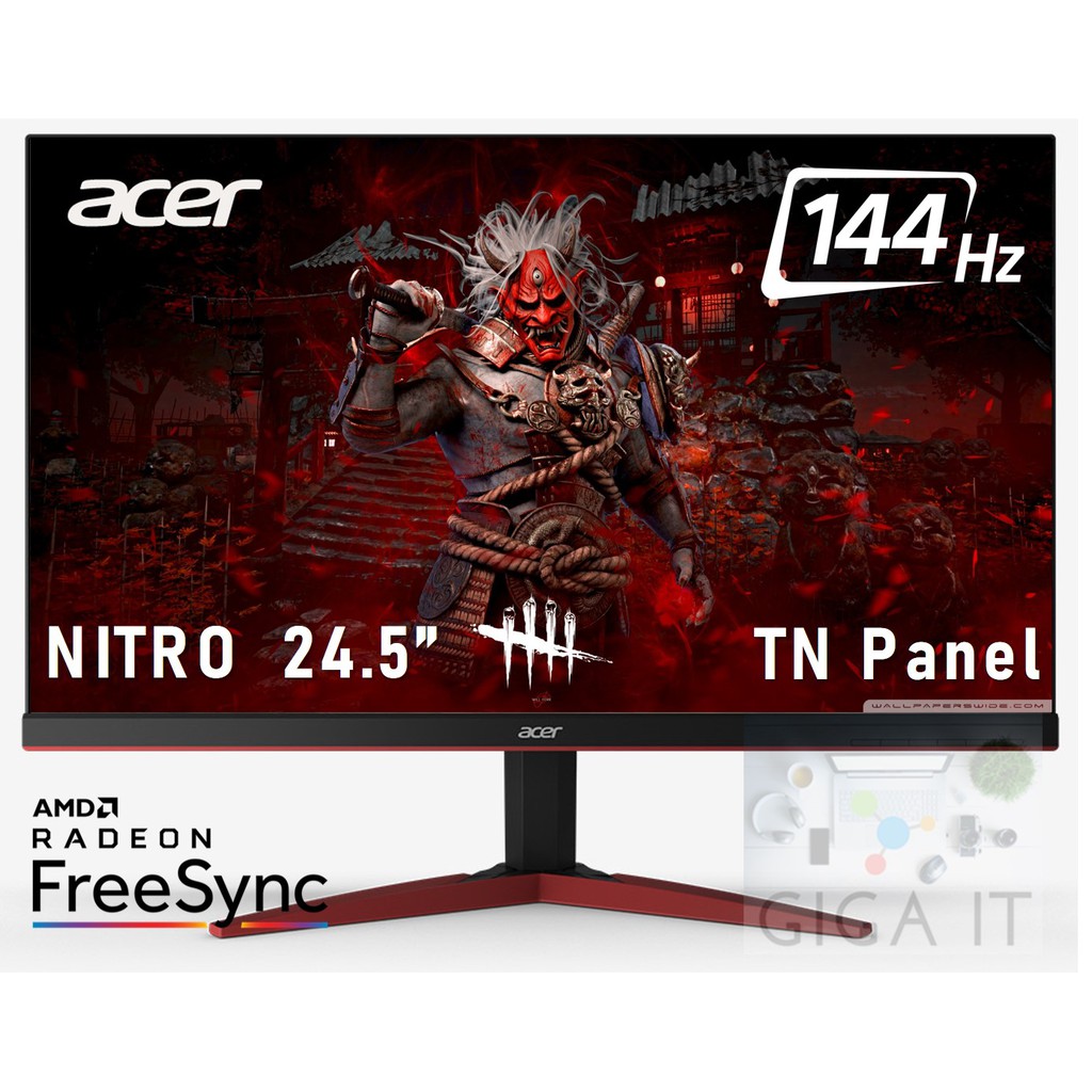 Acer Monitor ร น Kg251qfbmidpx 24 5 Tn Panel Dvi Hdmi Dp Spk 144hz ประก นศ นย 3 ป Shopee Thailand
