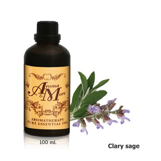 Aroma&amp;More  Clary Sage "Select" Essential oil 100% -น้ำมันหอมระเหยคลารี่ เสจ 100%, USA  100ML