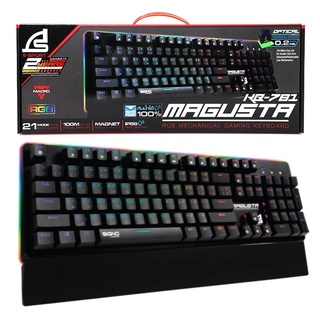 SIGNO KEYBOARD (คีย์บอร์ด) GAMING KB-781 MAGUSTA (BLUE/RED OPTICAL SWITCH)