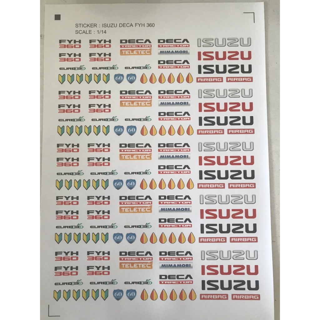 สติ๊กเกอร์แป๊ะรถบังคับก่อสร้าง ISUZU FYH360 STICKER 1-14
