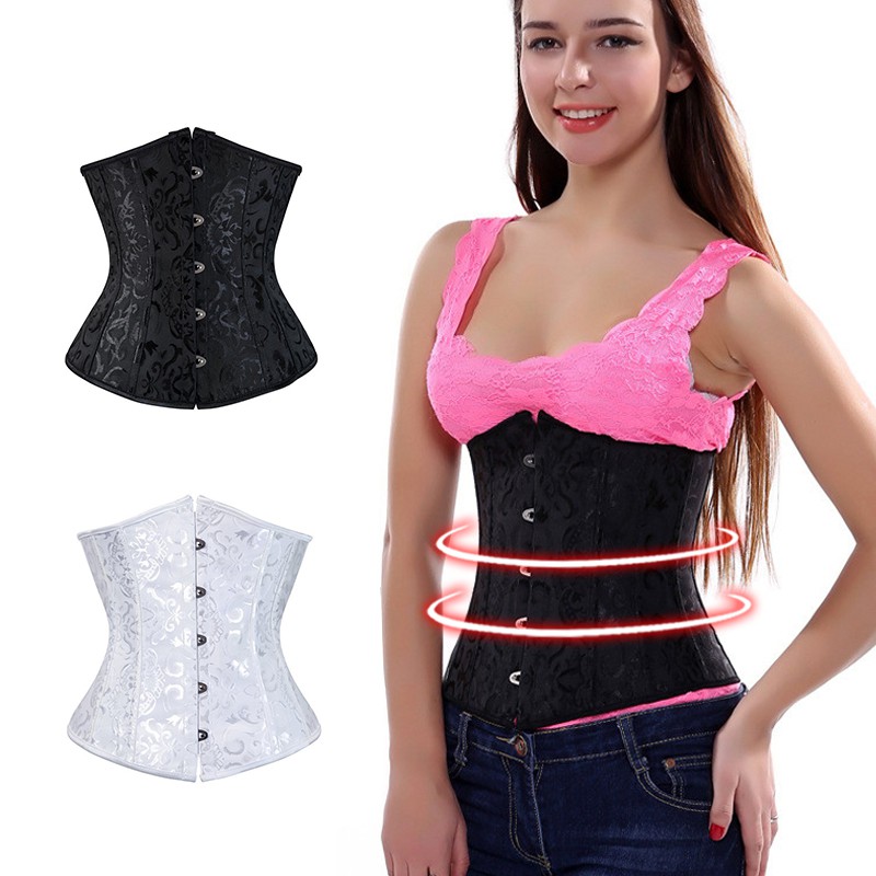 Wechery เข ็ มขัดกระชับสัดส ่ วนเอวเทรนเนอร ์ Body Shaper ผู ้ หญิง Underbust Corset เอว Cincher Plus ขนาด