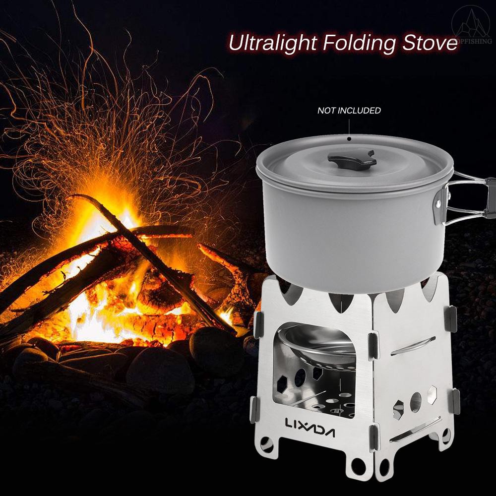 Tfh★Lixada Titanium Outdoor Camping Stove Portable Ultralight Folding