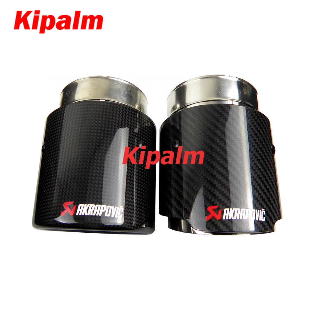 2pcs Mazda CX-3 CX-30 CX-5 CX-9 Mazda 6 3 Akrapovic ท่อไอเสียคาร์บอนไฟเบอร์ท่อไอเสียท่อปลาย