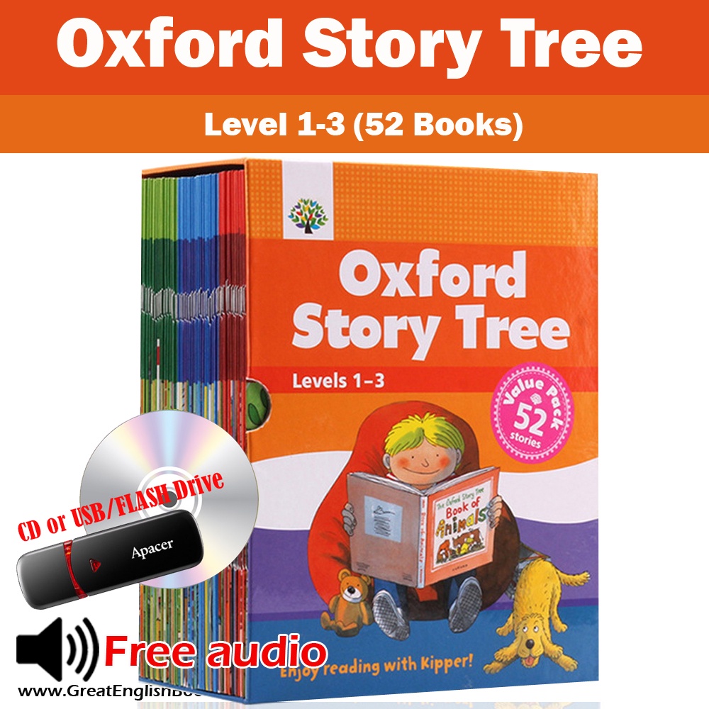 (ใช้โค้ดรับcoinคืน10%ได้) Oxford story tree Level 1-3 หนังสือฝึกอ่านภาษาอังกฤษ 52 เล่ม ชุดใหญ่ +มี cd mp3