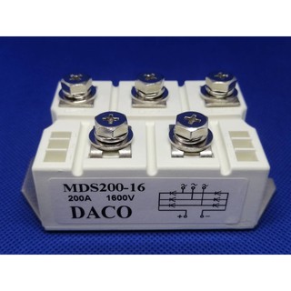 MDS200-16  โมดูล Diode 3 Phase Bridge Rectifier ไดโอด 200A1600v