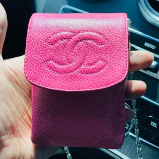 Chanel cigarette case pink caviar