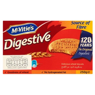 🔥The Best!! แมคไวตี้ส์ ไดเจสทีฟ บิสกิตข้าวสาลี รสดั้งเดิม 250กรัม Mc Vities Digestive Original Flavour Wheat Biscuits 2