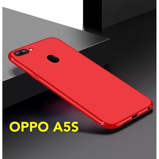 TPU CASE เคสออฟโบ้ OPPO A5S เคสซิลิโคน เคสนิ่ม สวยและบางมาก เคสสีดําสีแดง [ส่งจากไทย]