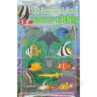 ชุดสัตว์ทะเล 3D Pictorial Book สัตว์ทะเลจำลอง DB9803C-16A