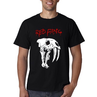 Red FANG Band เสื้อยืดลําลอง สําหรับผู้ชาย แขนสั้น คอกลม พิมพ์ลาย Prehistoric Dog S M L XL 2XL 3XL