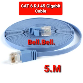 แบน Cat6 Rj45 เครือข่ายสาย Lan Ethernet Cat6 Cat 6 Rj-45 Ethernet Utp Cable สำหรับแล็ปท็อป Router Kabel Connector 5.M